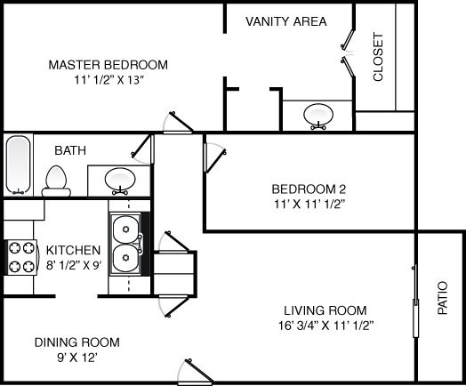 Floorplan - Riviera Apartments