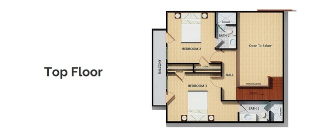 Top Floor Plan - The Rustic