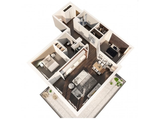 Two Bedroom Two Bath - Uptown