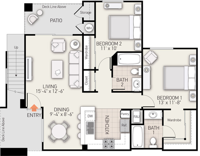 Floorplan - San Remo Villa Apartment Homes