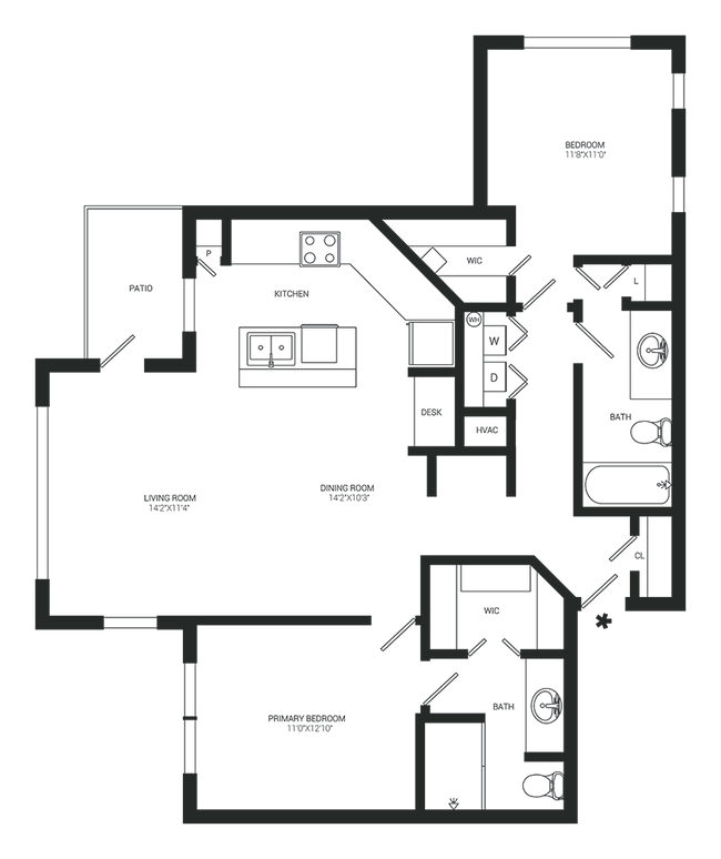 Floorplan - The Fountains of Conroe Apartment Homes