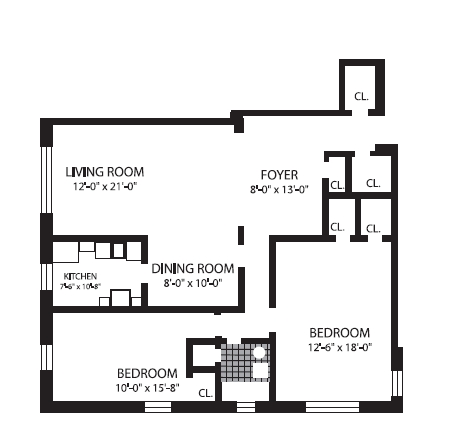 2BR/1BA - The Hyde Park