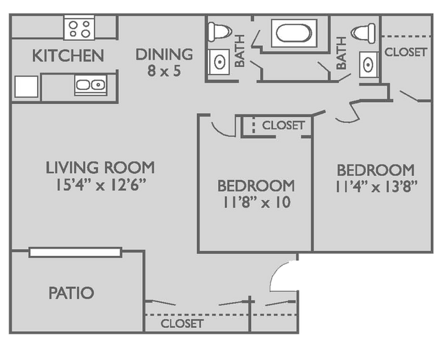 Floorplan - Brookhollow Apartments