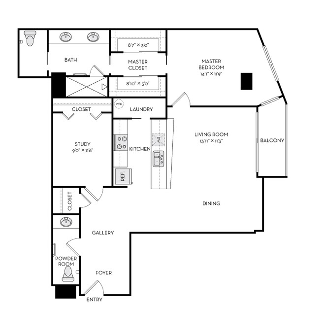 Floorplan - The Heights at Park Lane