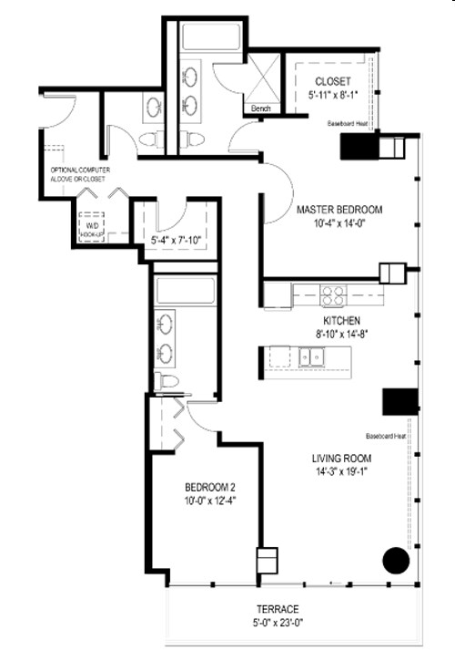 2BR/2.5BA - 235 W Van Buren St