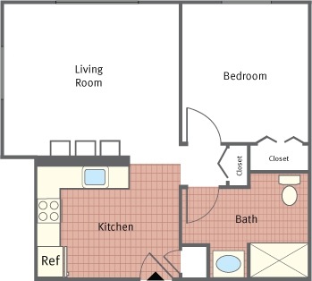 1BR/1BA - Anthony Wayne II