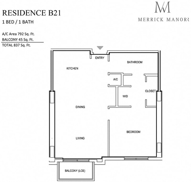 Floorplan - Merrick Manor Condominium