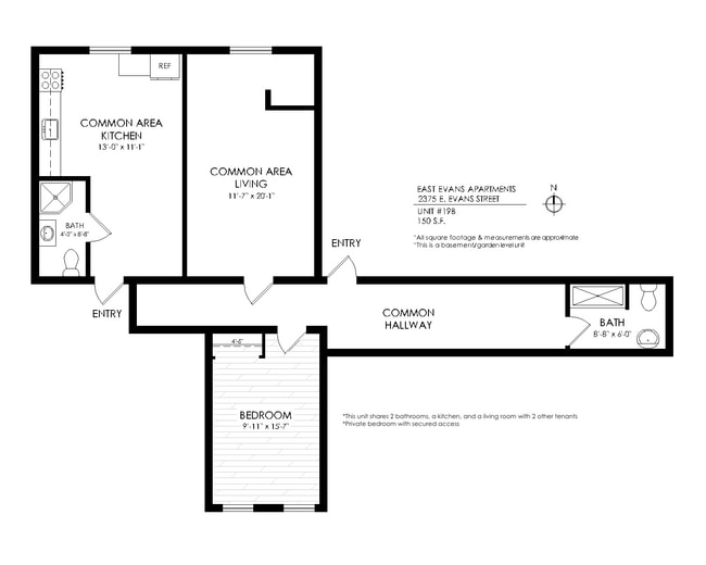 Floorplan - East Evans Apartments