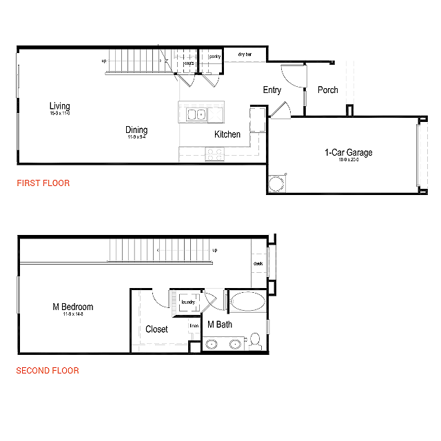 Plan 1A | 1Bd1Ba | 1,127SF - The Logan at Southern Highlands