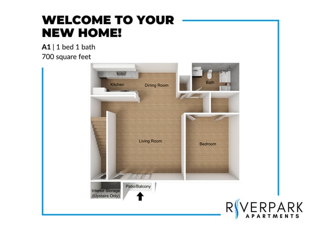 A1 Floor Plan - Riverpark at Kensington
