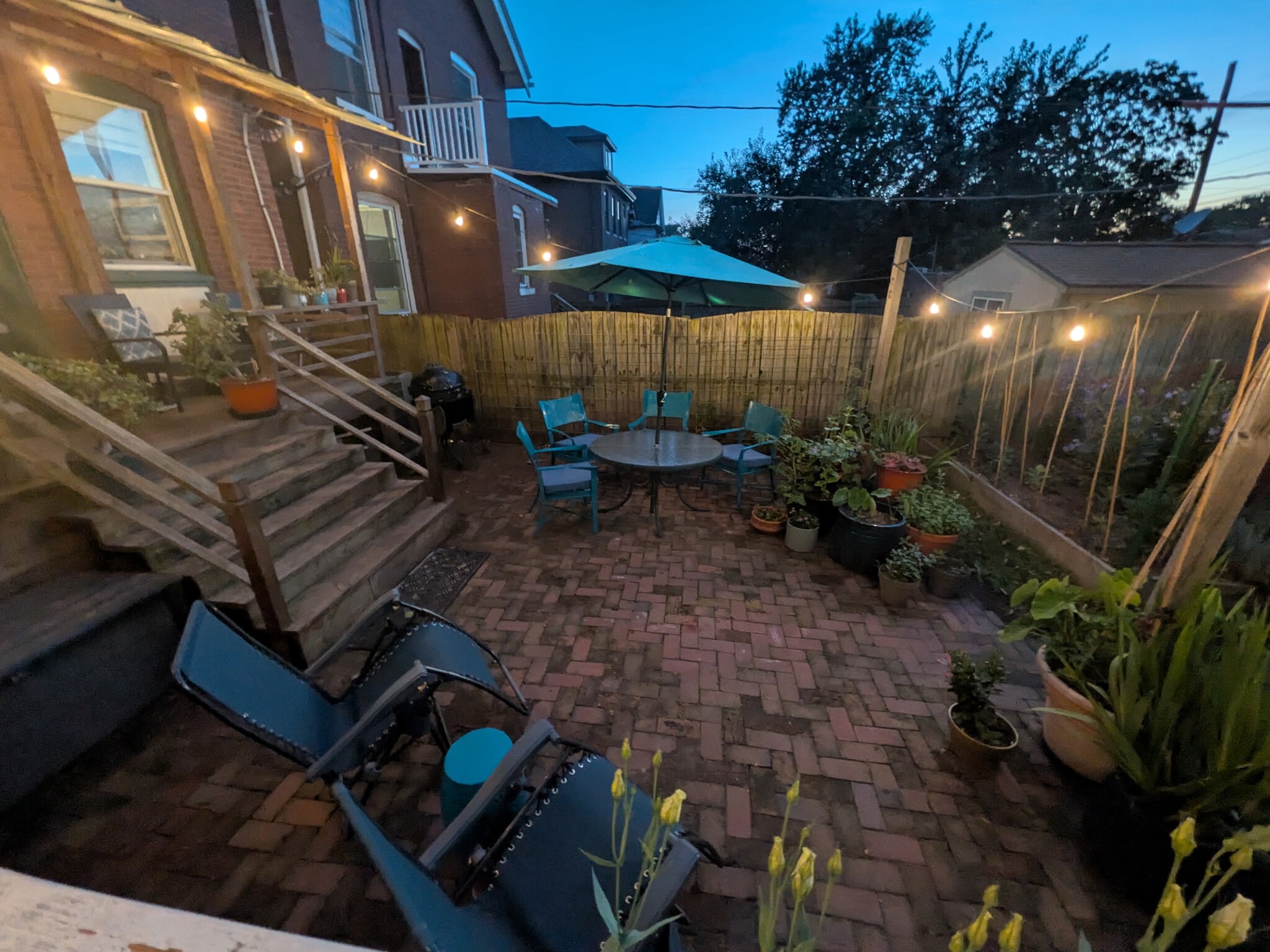 Patio at Dusk - 3817 Lafayette Ave