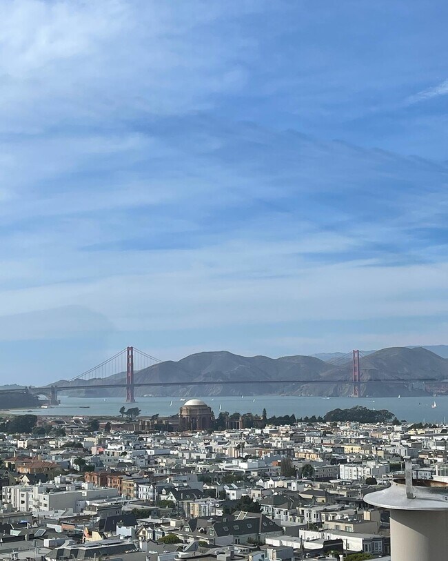 Golden Gate Bridge from roof deck - 2170 Vallejo St