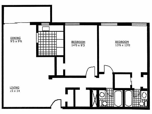 2BR/2BA - Edgehill Terrace Apartments