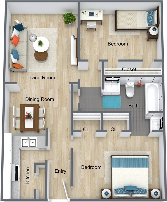 Floorplan - 8330 Carvel Apartments
