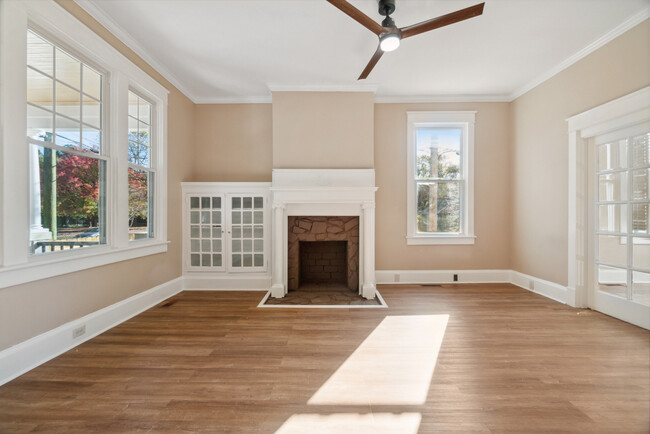 living room with fireplace - 256 Constitution Ave