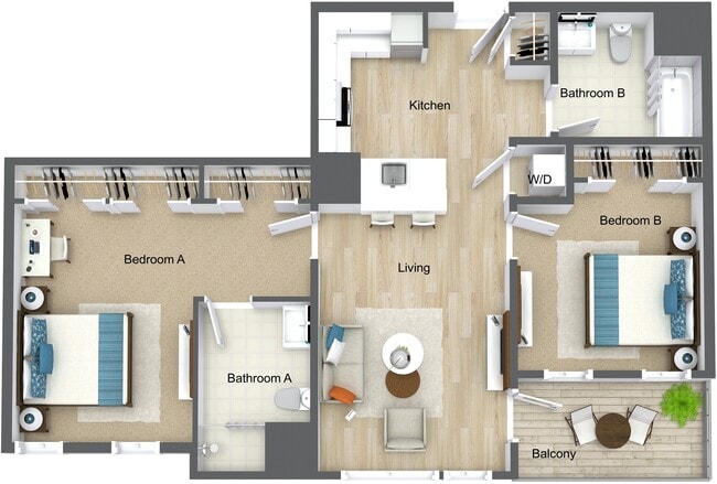 2 Bedroom 2 Bathroom - The Point at Weymouth