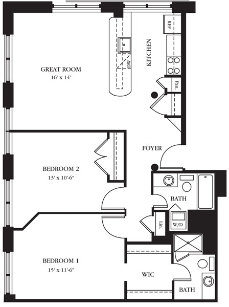 AC-AG_2Bed_2Bath_1100 Sq Ft - American Cigar