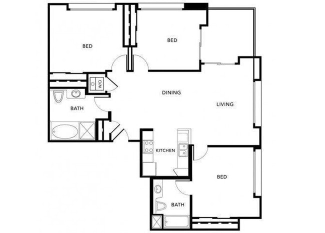 Plan B (Milano) floor plan Living at NoHo - Milano at NoHo