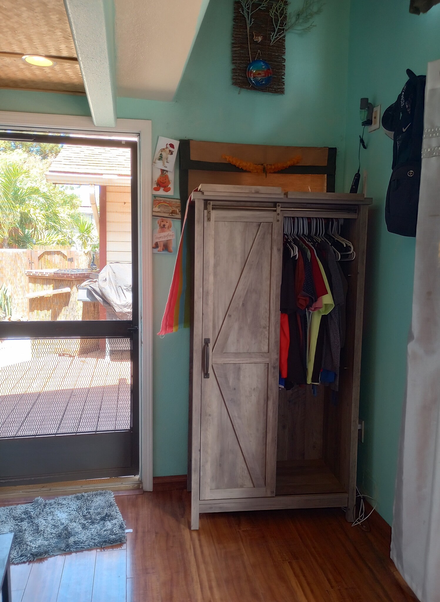 view out your Front door. (& clothes armoire) - 281 Kaikea St