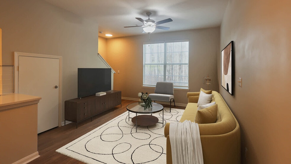 Living Room with Hard Surface Flooring - Summit Crossing