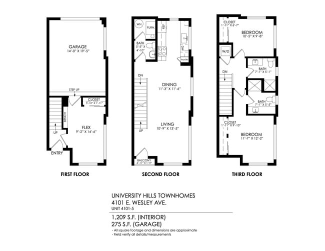 Floorplan - University Hills Townhomes