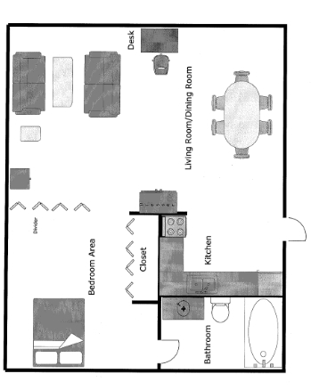 Studio - 350 Thompson Apartments