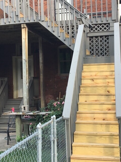 Rear Stairs and Access to Yard and Parking - 658 W Forest Ave