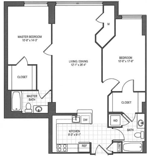 Floorplan - The Prime at Arlington Courthouse