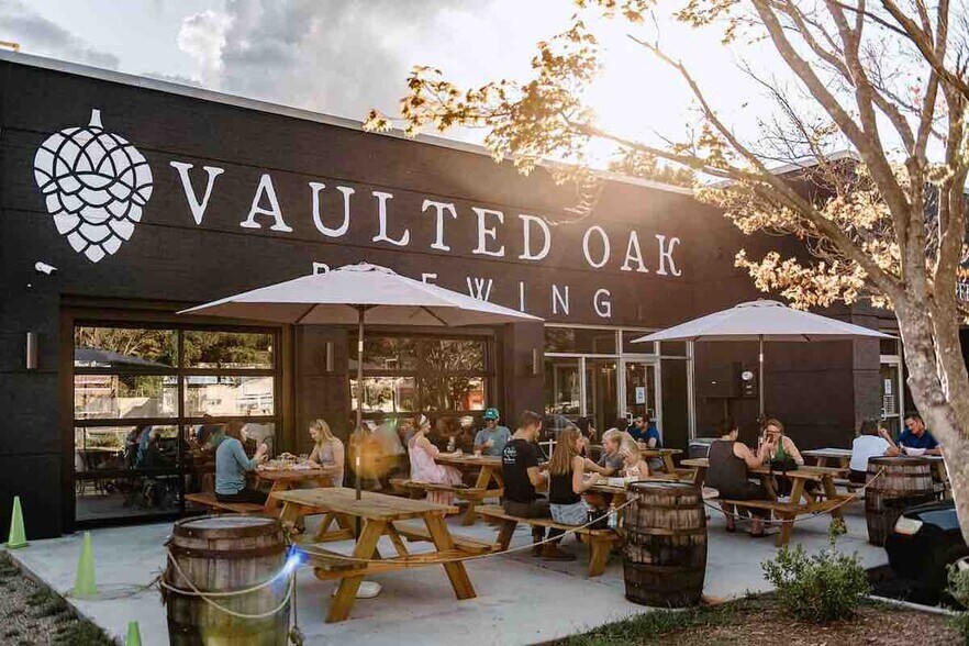 Just minutes away, Vaulted Oak Brewing offers a laid-back neighborhood hangout with craft beers. - 1421 Lithium Ln