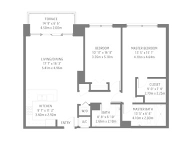 2BR/2BA - Midblock