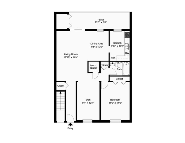 WVA - 1BR Den - Westover Village Apartments