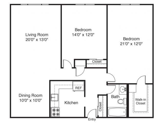 Floorplan - Landings on the Trail Apartment Homes