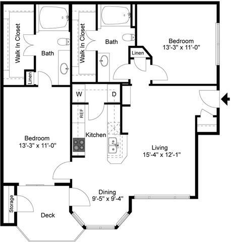 Floorplan - St Andrews at River Park Apartments