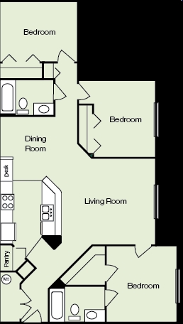 3BR/2BA - Matthew Ridge Apartments