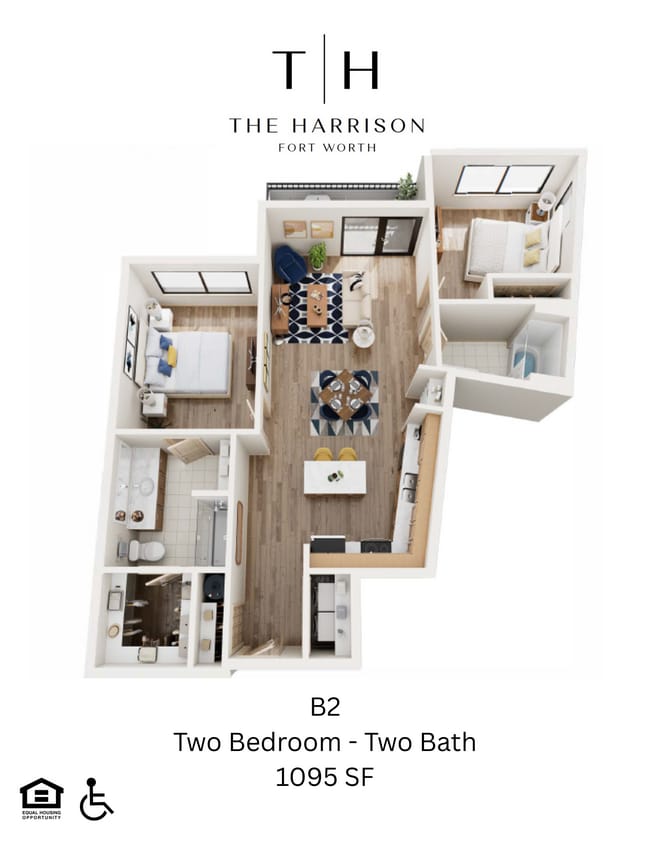 2 Bed, 2 Bath Furnished - The Harrison