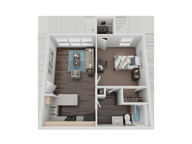 One Bedroom, One Bathroom - University Meadows Apartments