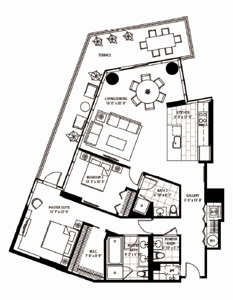 2BR/2.5BA - Signature Place Tower