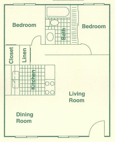2BR/1BA - Fairway Village Apartments