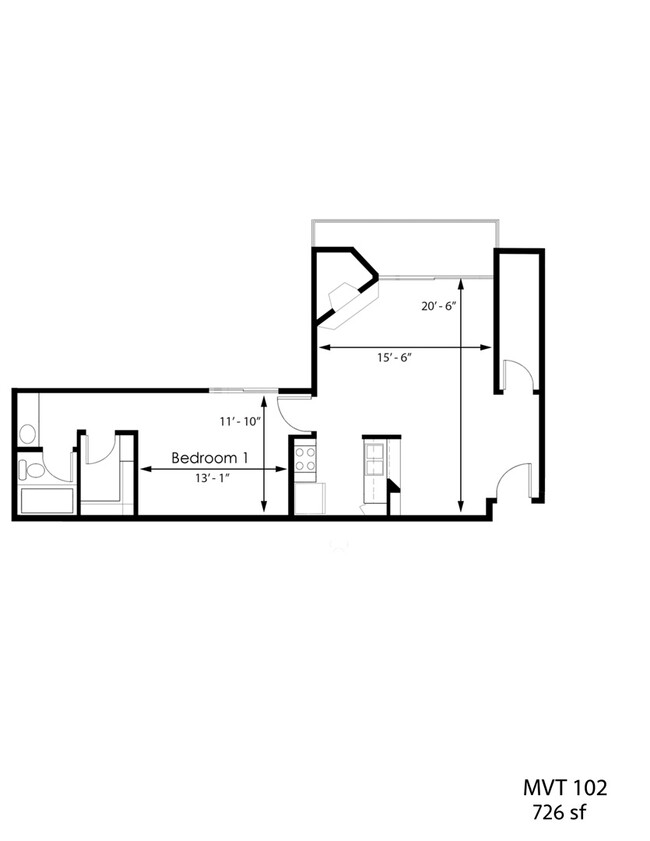 Floorplan - Midvale Towers