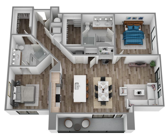 Explore this luxurious apartment layout, designed for modern comfort and style. - Hanover Hyannis