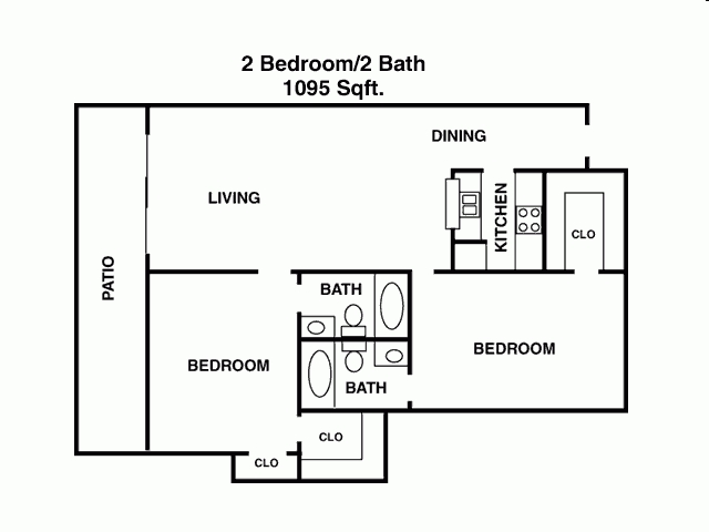 2BR/2BA - Meyer Oaks