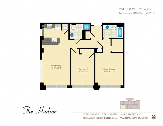 Floorplan - The Hudson Apartments