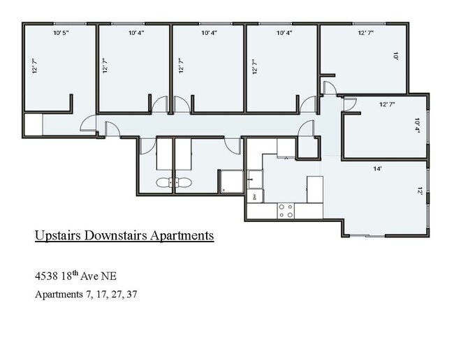 Floorplan - Upstairs Downstairs Apartments