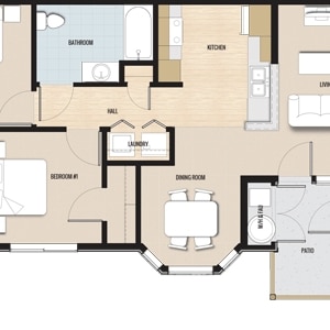2BR/1BA - The Aspens