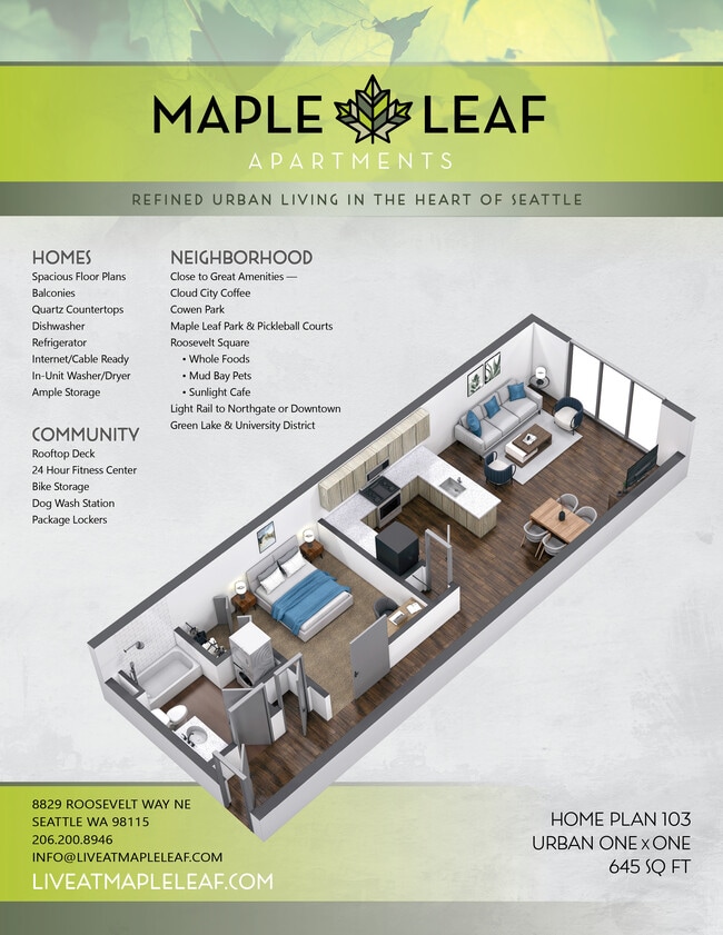 Floorplan - Maple Leaf Apartments