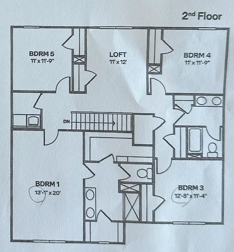 Second Floor Plan - 2124 Fletchers Ridge Dr