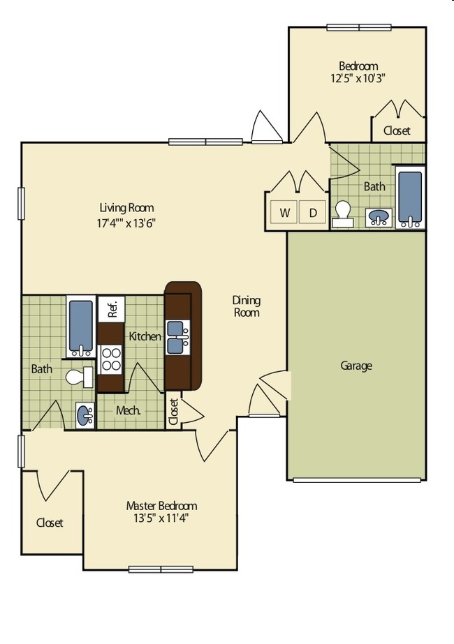 2BR/2BA - The Village at Wayne Trace Homes