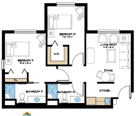 2BR/2BA - Aston Gardens At Pelican Marsh Senior Living