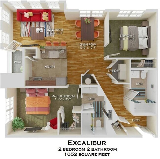 Excalibur floorplan - Camelot at Townelake