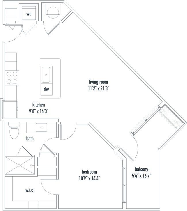 Floorplan - XThe Dartmouth North Hills Apartments